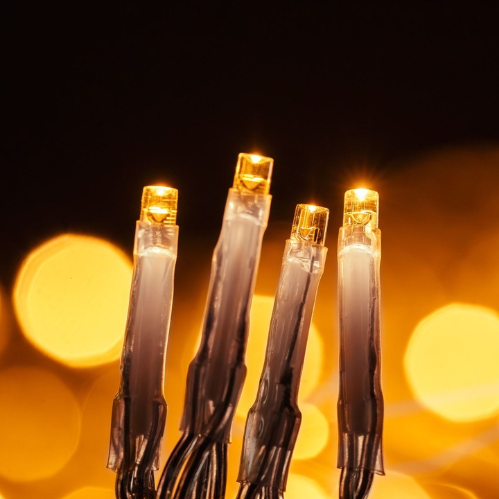 LED коледна лампа, 180 крушки, програми, екстра топло бяло, 8,95 м