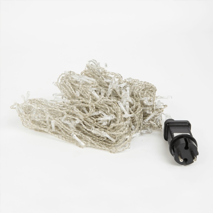 Perdea de Lumini LED Tip Turturi, Alb Cald