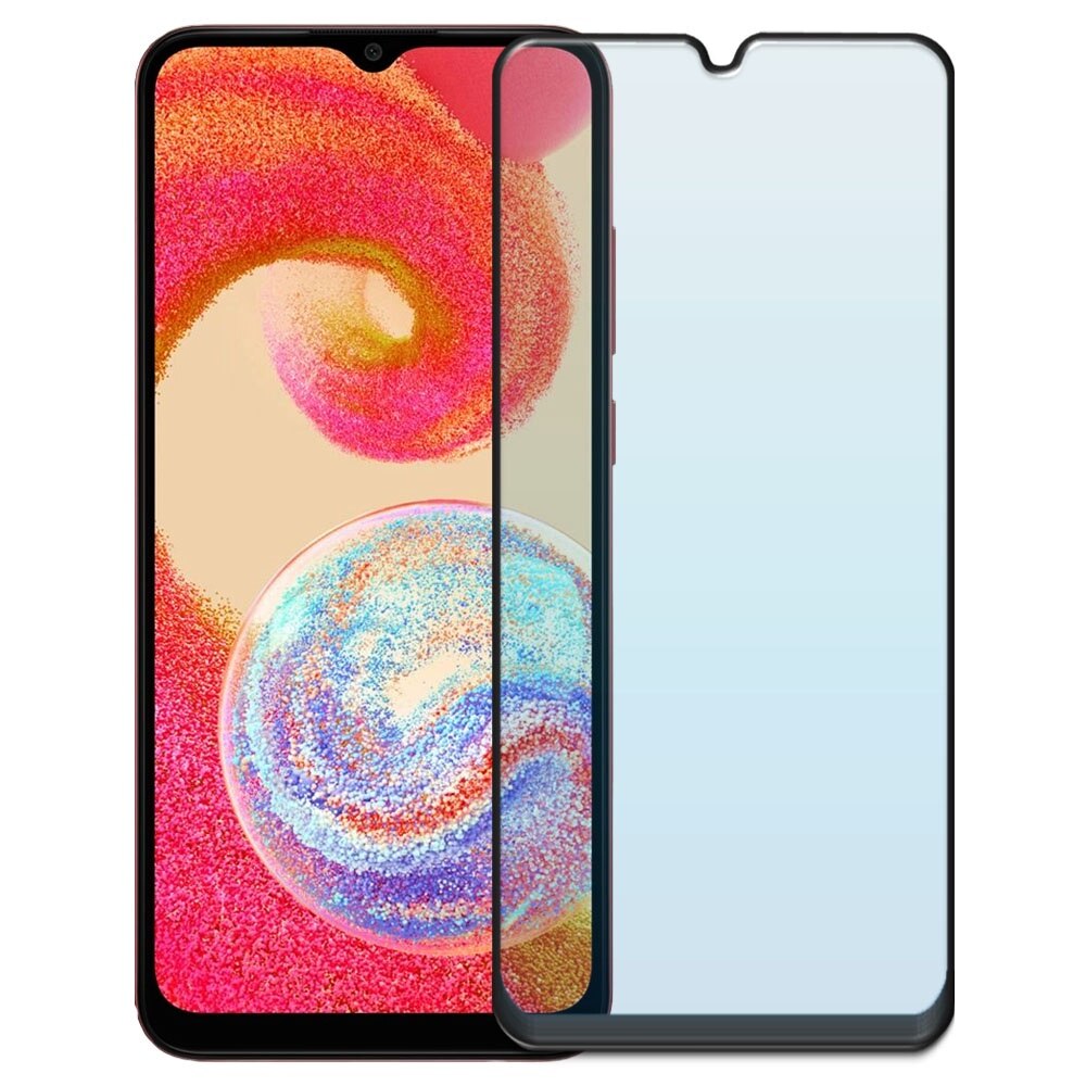 Folie din sticla securizata pentru Samsung Galaxy A04e, HAMSTERBOX Glass Shield, Protectie completa ecran, Full face, Aplicare rapida, Case Friendly, Transparenta