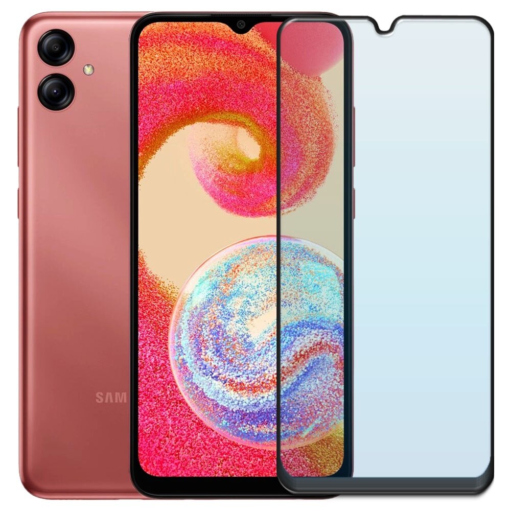 Folie din sticla securizata pentru Samsung Galaxy A04e, HAMSTERBOX Glass Shield, Protectie completa ecran, Full face, Aplicare rapida, Case Friendly, Transparenta