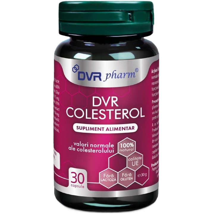 DVR Colesterol, mentine valorile normale ale colesterolului si trigliceridelor, 30cps, DVR Pharm