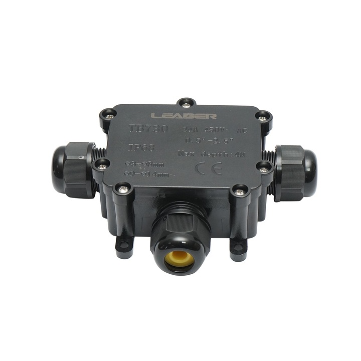 Doza etansa cu presetupe 24A 450V AC, 3 cai 3-14 mm IP68 Leader