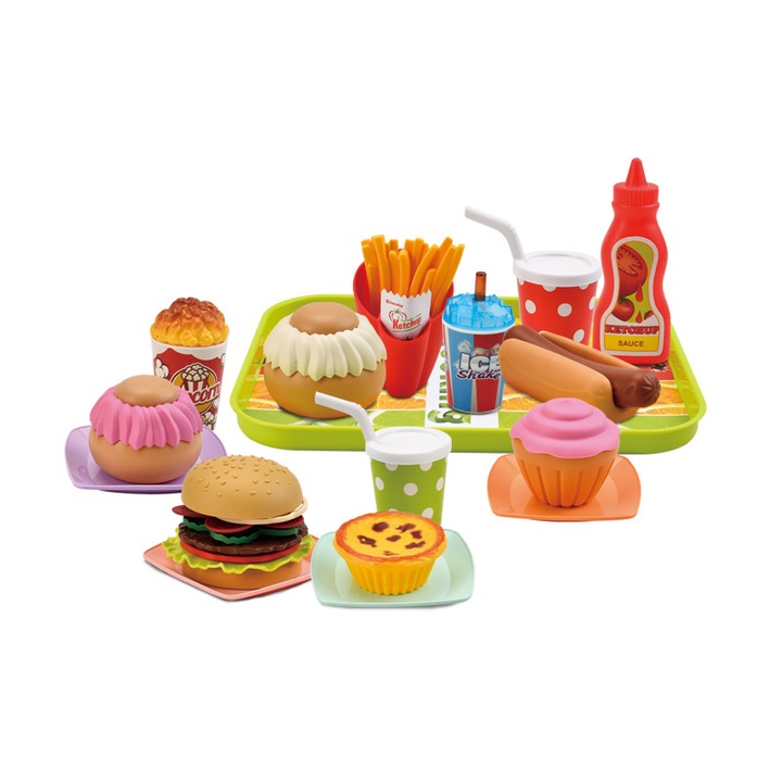 Jucarii pentru copii, bucatarie, picnic, accesorii bogate, dezvolta capacitatea de potrivire si concentrare, multicolore