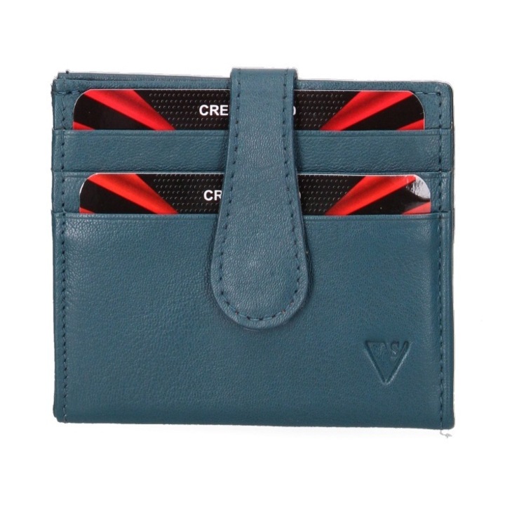 Sergio Valentini, Portofel pliabil din piele ecologica, Gri inchis