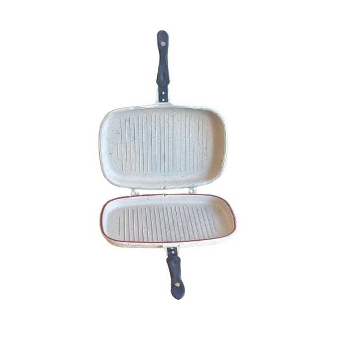 Tigaie Grill Dubla Alb