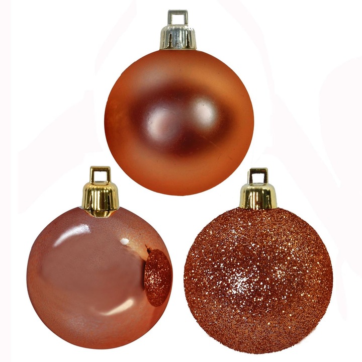 Set Globuri Craciun, 3 Modele, Maro, 20 Bucati, MYONNA IT & E- COMMERCE ®