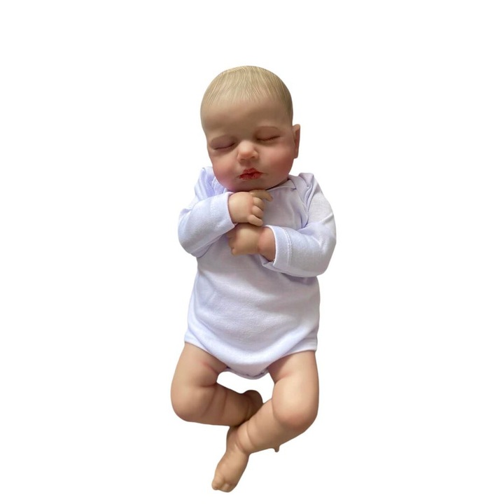 Кукла Reborn, 47 см, силиконова, лицева, рисувана, реалистична