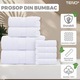 Prosop de baie si de fata Teno®, pentru uz rezidential/hotel/calatorii, densitate 420g/m², model egiptean, bumbac 100%, dimensiuni 70x130 cm, alb
