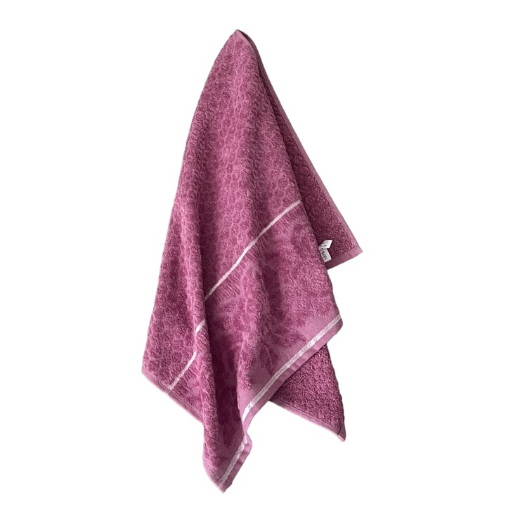 Prosop de baie, masaj, sauna 100 x 150 cm, 450 gr/mp, bumbac, Mov liliachiu/alb, Patru Anotimpuri