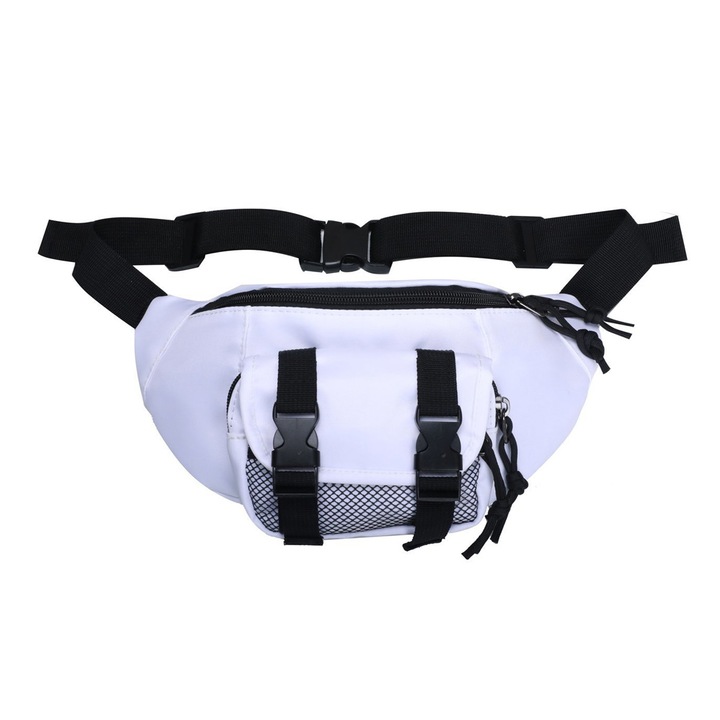 Jormftte gyerek hátizsák, nagy kapacitású, vízálló, fehér, állítható pántok