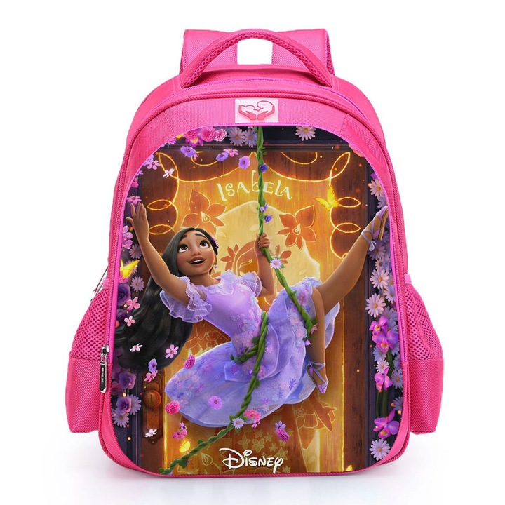 Jormftte Encanto fekete gyerek hátizsák, légáteresztő kialakítás, méretei 29x14x39cm, súlya 450g