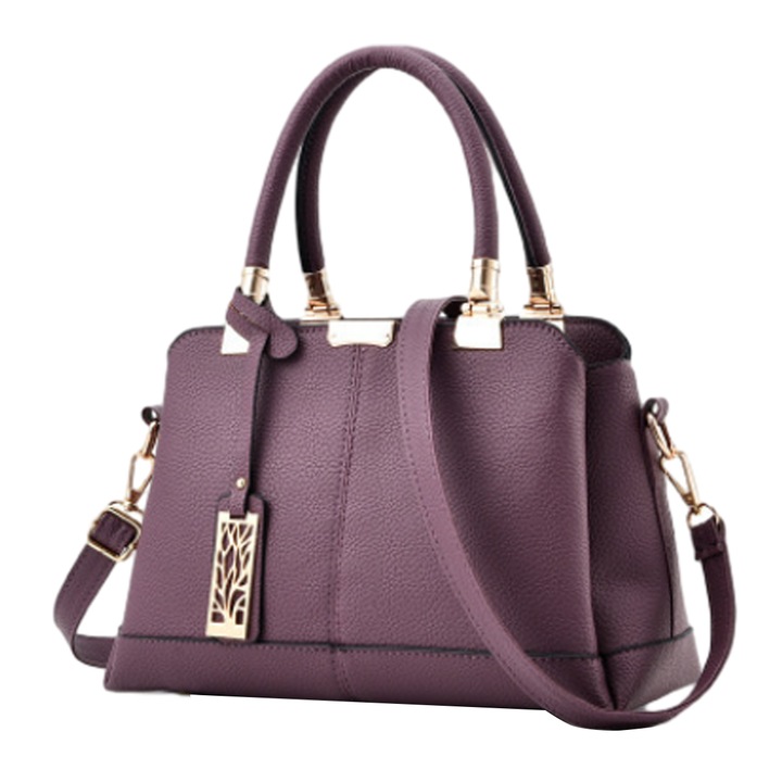 Jormftte női táska, patchwork design, lila szín, PU anyag, változatos méretek