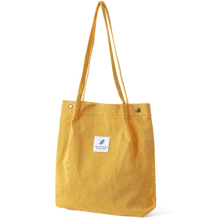 Jormftte válltáska, kordbársony, bézs/barna/kurkuma/fehér/sötétkék, 37x12x40cm, 1 táska szett