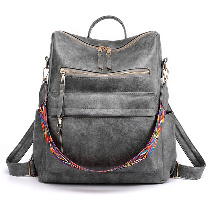 Rucsac multifunctional, piele sintetica, 30x37x14cm