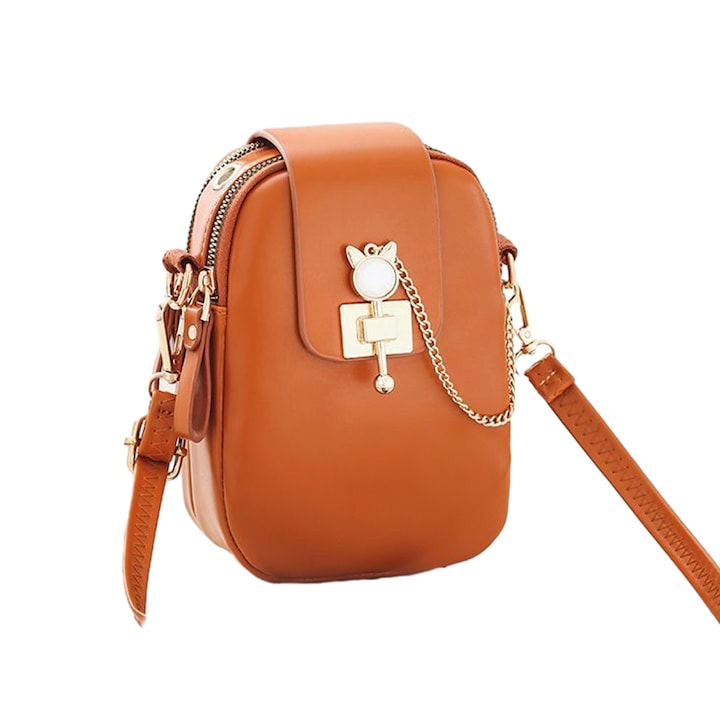 Geanta tip postas QttvbTna, piele sintetica, buzunare cu fermoar