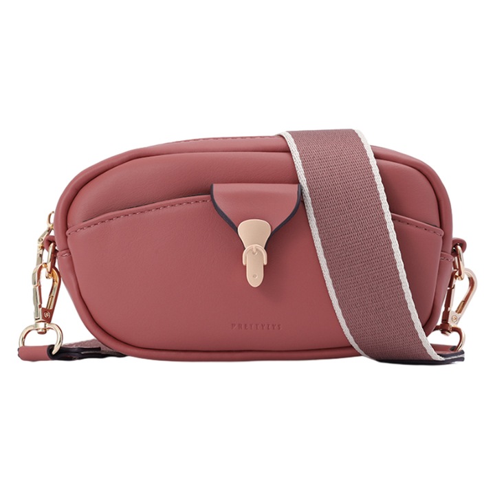 Vállpántos telefontáska, Jormftte, narancssárga, műbőr, 3 cipzáras zsebbel, multifunkcionális kialakítás