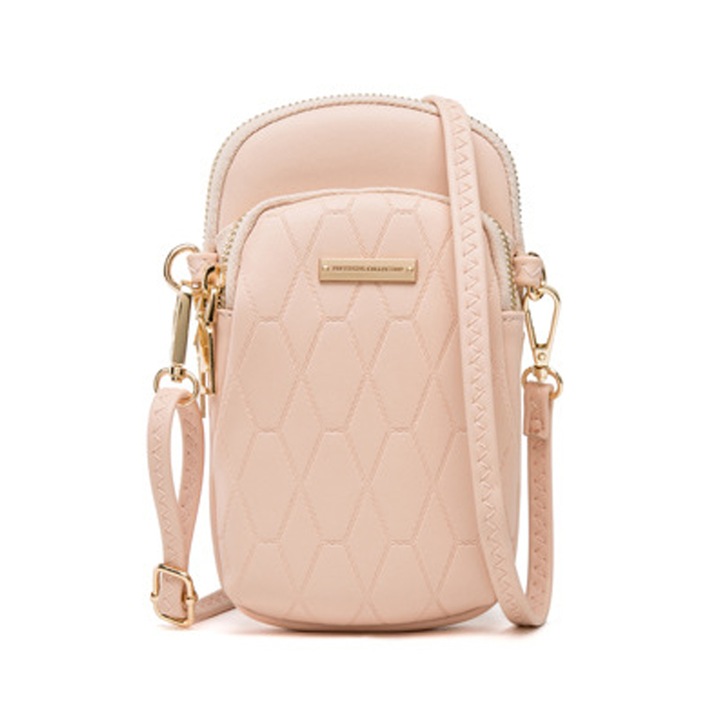 Női telefontáska, Jormftte, rózsaszín, nagy kapacitású, bőr