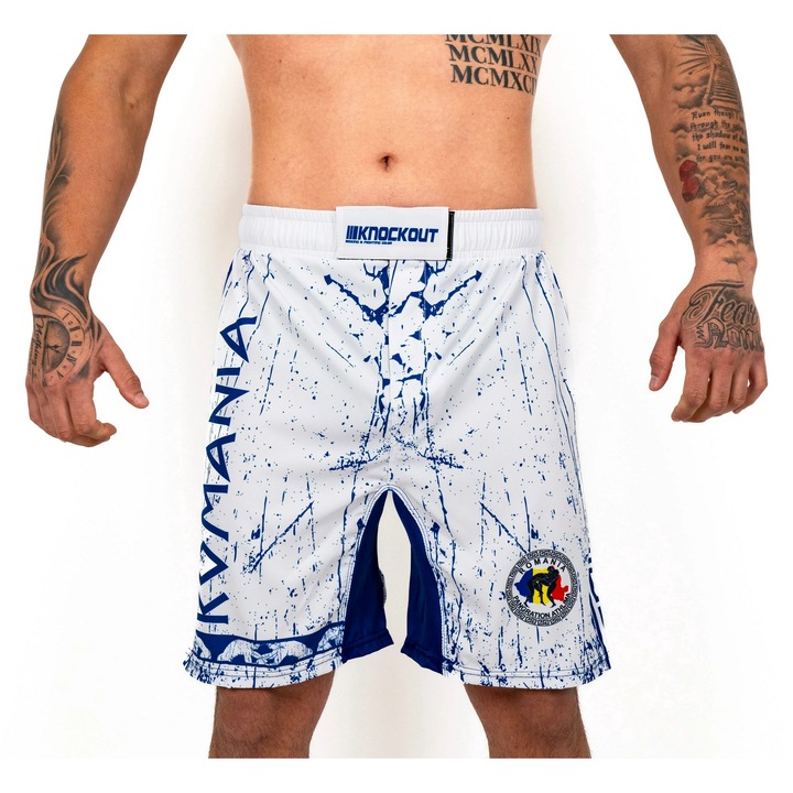 Sort MMA Knockout Pangration Alb, Alb