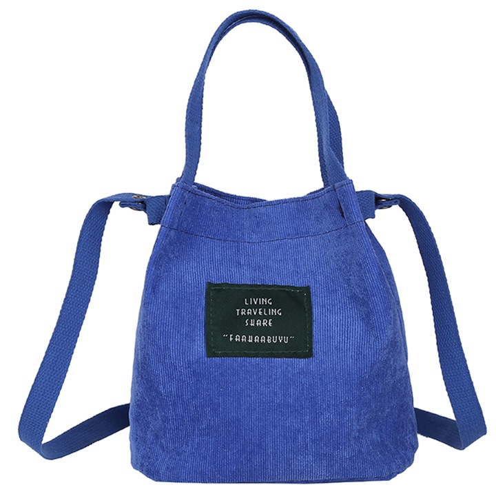 Női táska Jormftte, kordbársony, fekete/barna/rózsaszín/sárga/sötétkék, 21x19x12cm, vállpánttal