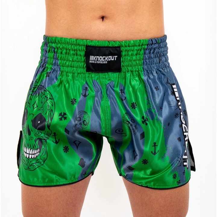 Sort Kickbox Knockout Skull / Verde, Verde