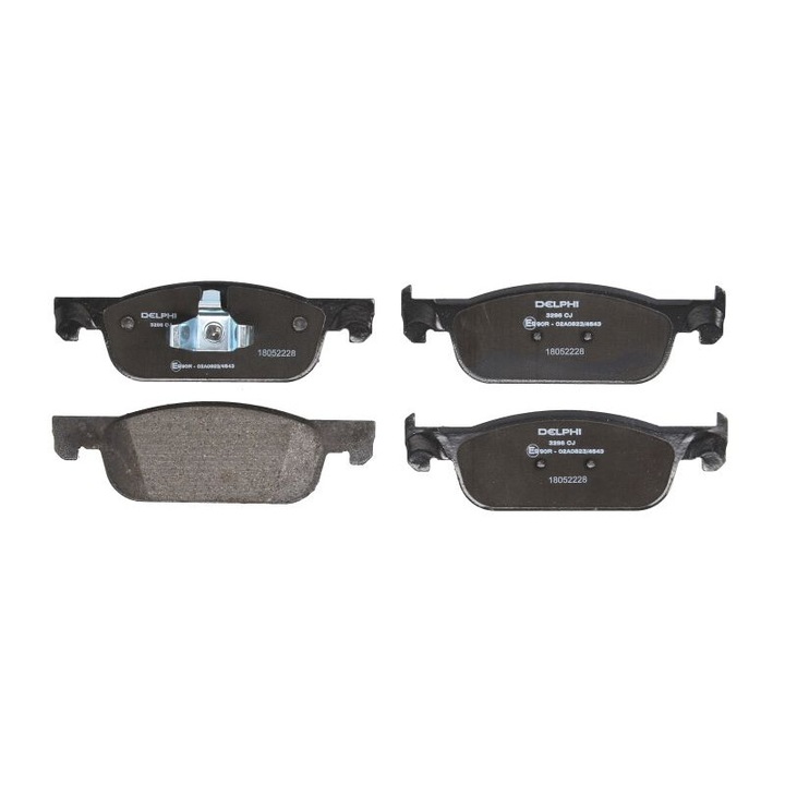 Első fékbetét készlet DELPHI kompatibilis a következőkkel: Renault Clio IV, Clio IV/ferdehátú, Clio IV/kombi, Logan I, Logan II, Logan/stepway II