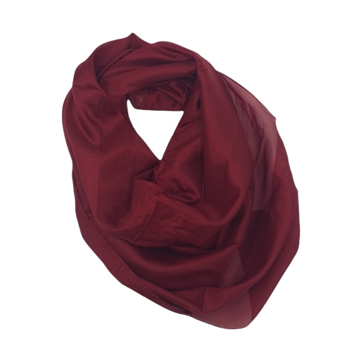 Batic din Matase 100%, EVoStyle ESM110B, Visiniu, 90 x 90 cm