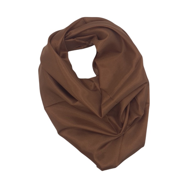 Batic din Matase 100%, EVoStyle ESM110B, Maro, 90 x 90 cm