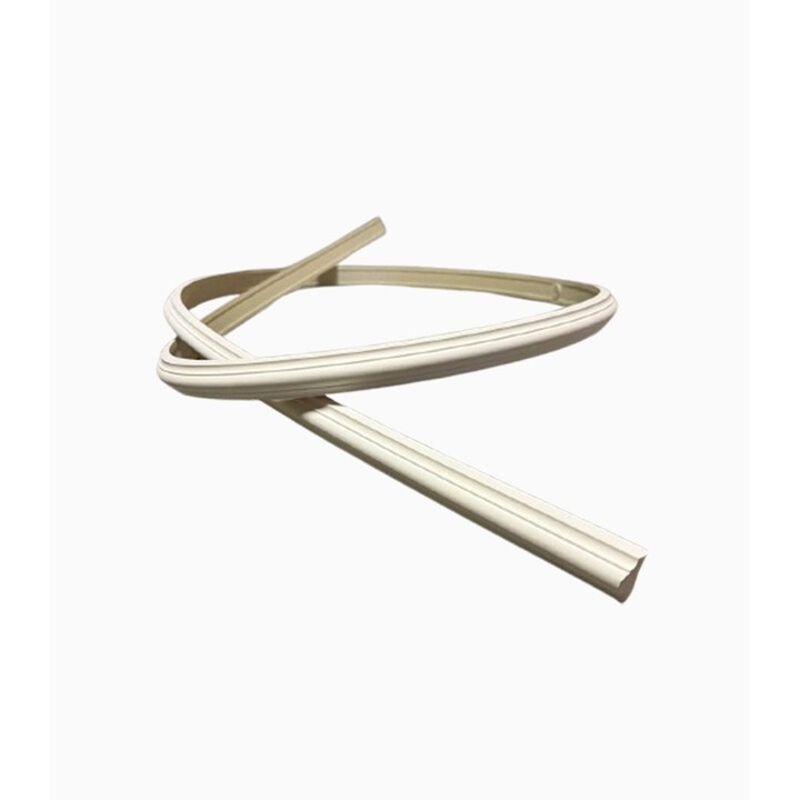 Декоративен профил за стена, гъвкав, миещ се, полиуретанов , 244x2,4 см, бял