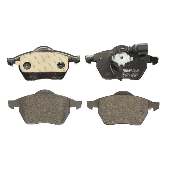 Комплект предни спирачни накладки FERODO съвместим с Vw Bora, Bora I, Golf IV, New Beetle, Polo