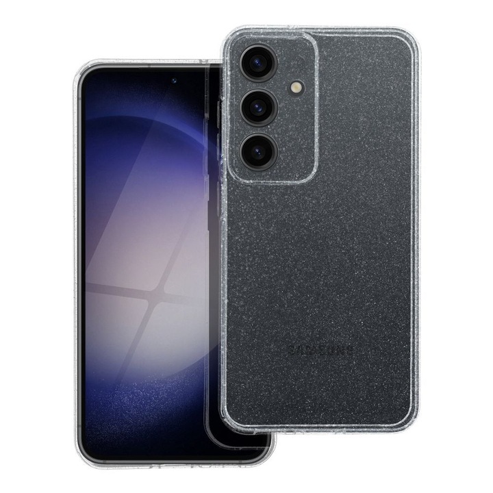 Telefontok Samsung Galaxy A17 5G készülékkel kompatibilis - Glitter - átlátszó csillámos hátlap tok