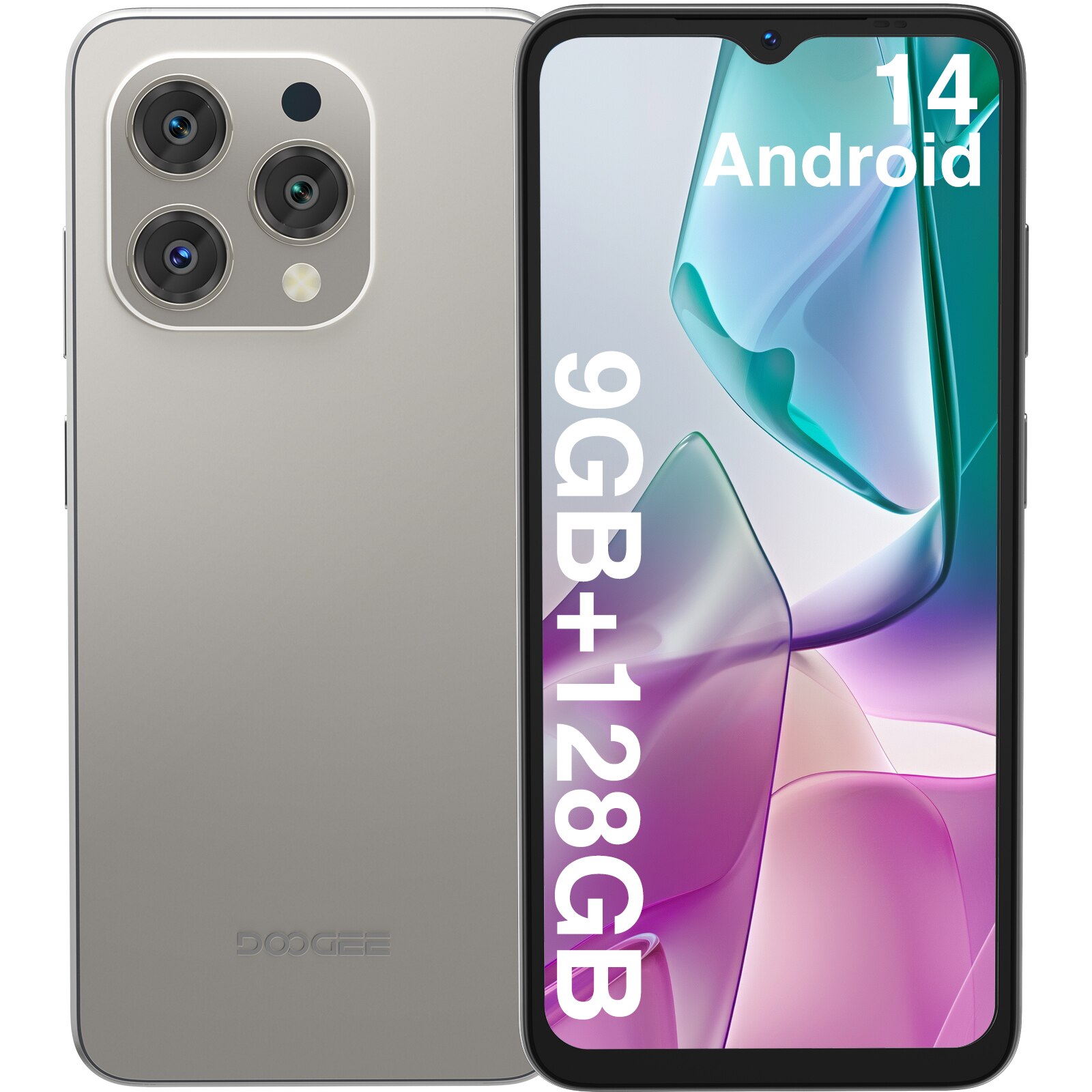 Telefon mobil DOOGEE N55, 6.56 inch, 20GB RAM, 128GB, baterie 5150mAh, camera 13MP, Dual SIM, Android 14