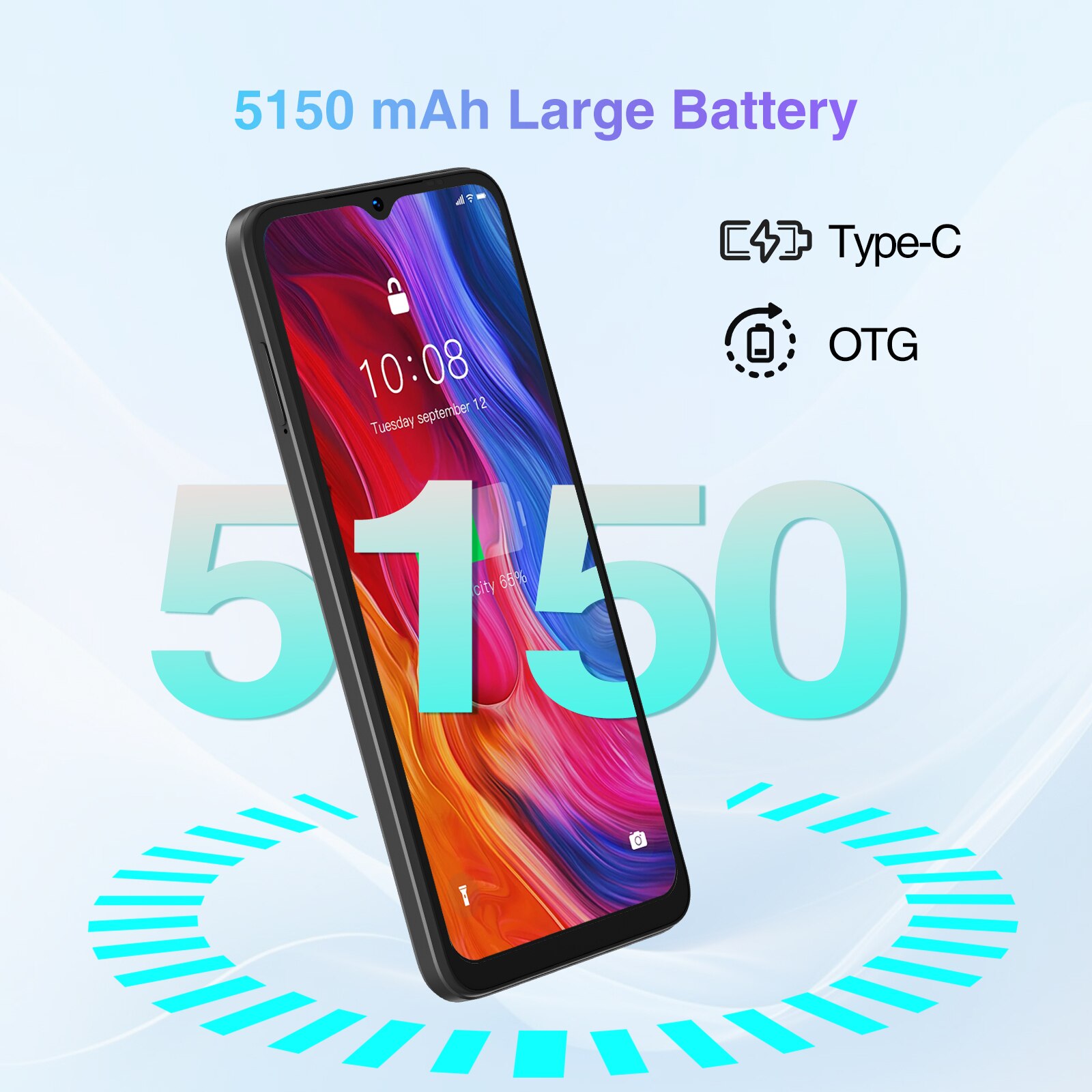 Telefon mobil DOOGEE N55, 6.56 inch, 20GB RAM, 128GB, baterie