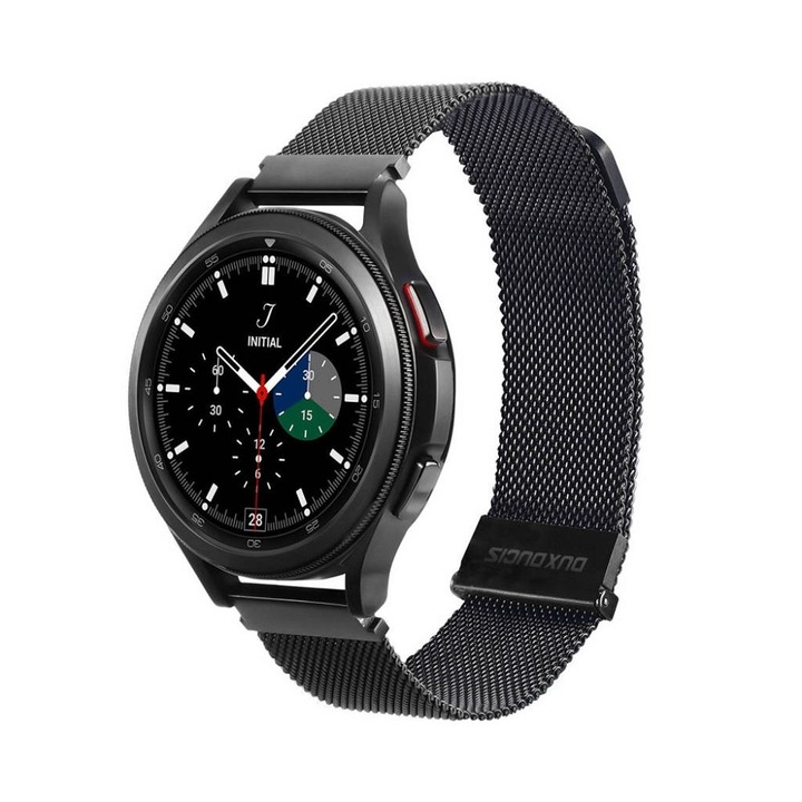 Каишка за смарт часовник, съвместима с Xiaomi Watch 2 Pro - Dux Ducis Milanese - магнитна черна метална каишка (22 mm)