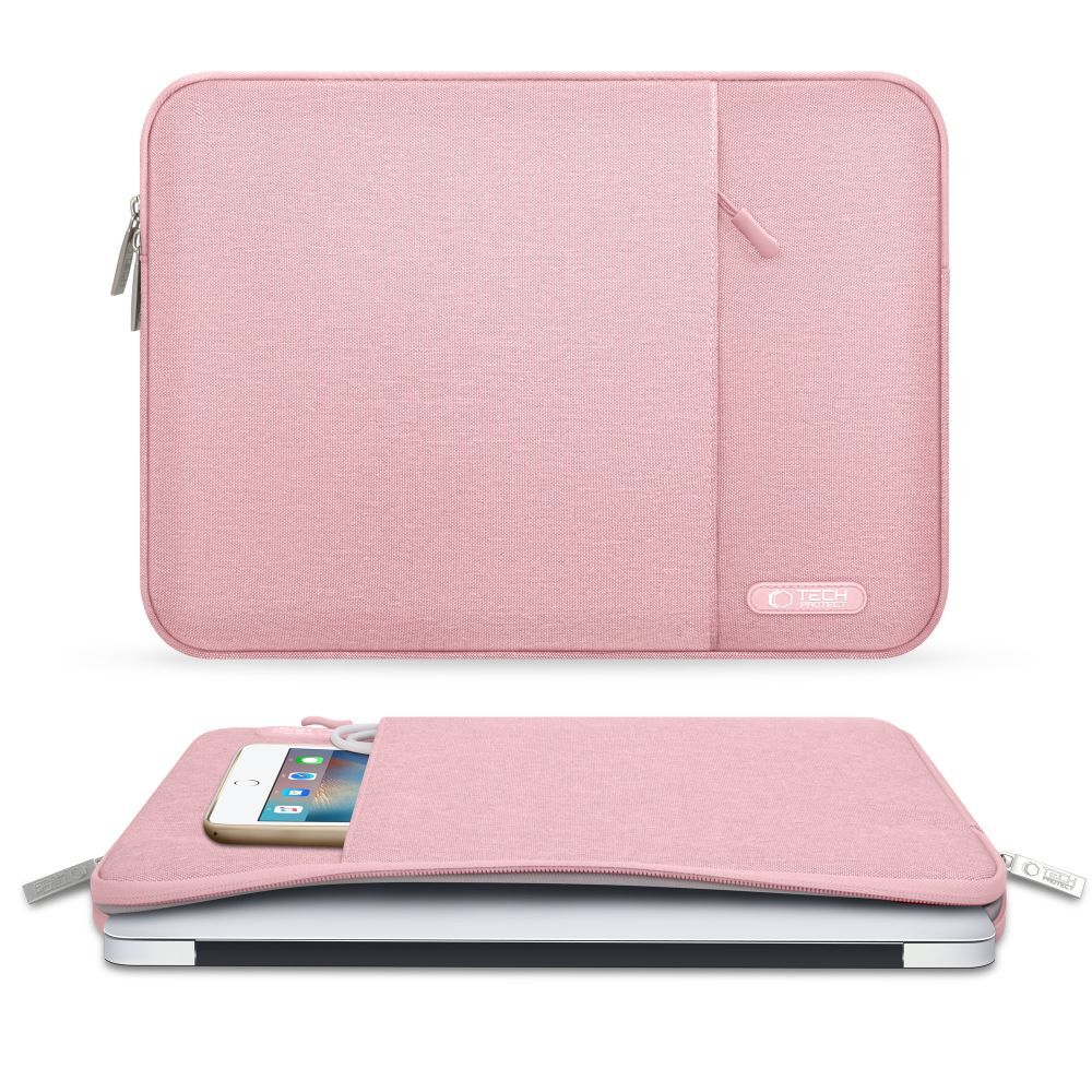 Husa Tech-Protect Sleevy compatibila cu laptop 13/14 inch Rose