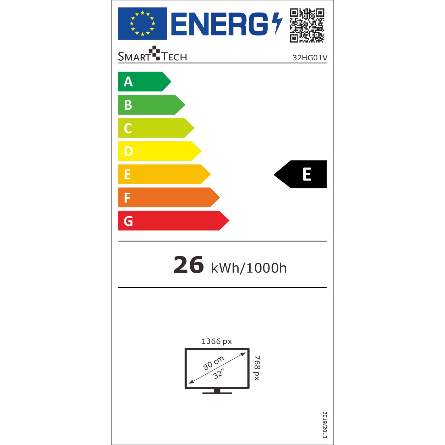 Televizor SmartTech LED 32HG01V, 80 cm, Google TV, HD, Clasa E