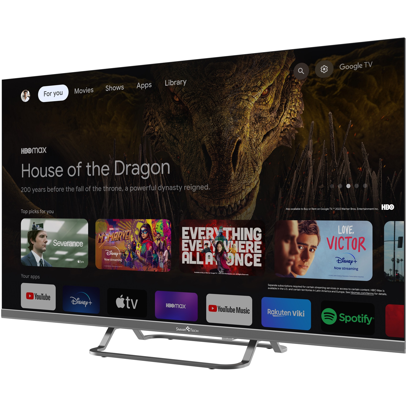 Televizor SmartTech LED 32HG01V, 80 cm, Google TV, HD, Clasa E