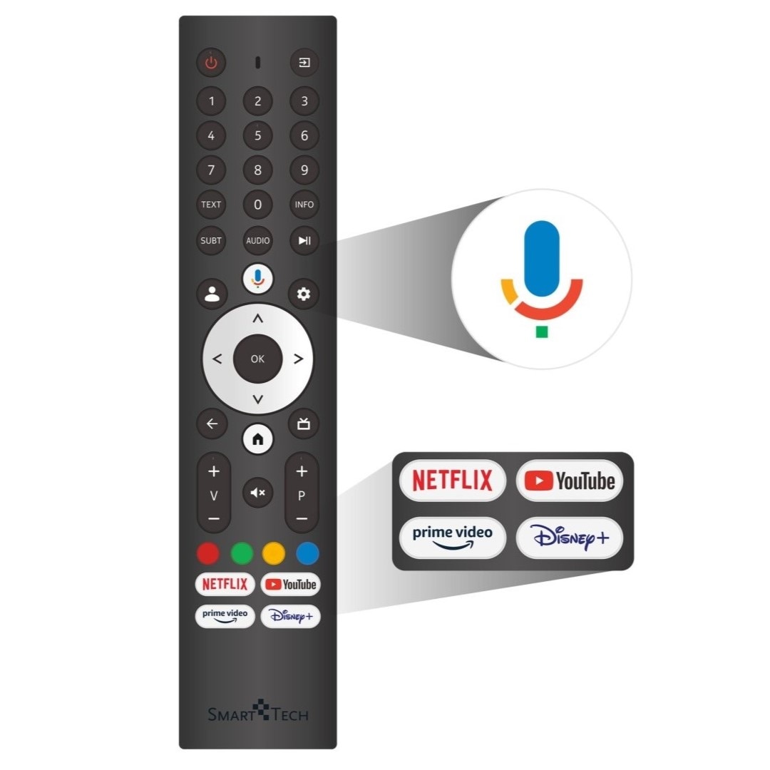 Televizor SmartTech LED 32HG01V, 80 cm, Google TV, HD, Clasa E