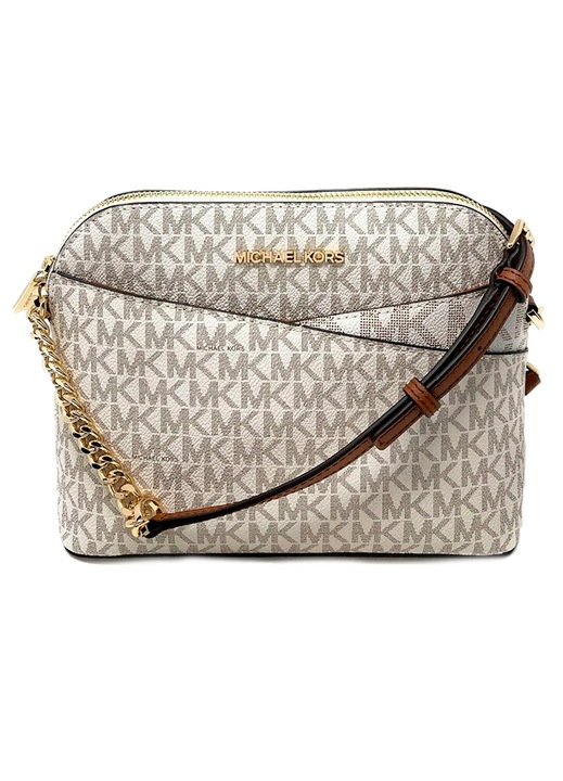 Michael Kors női táska, természetes bőr, bézs, 24x18x9cm