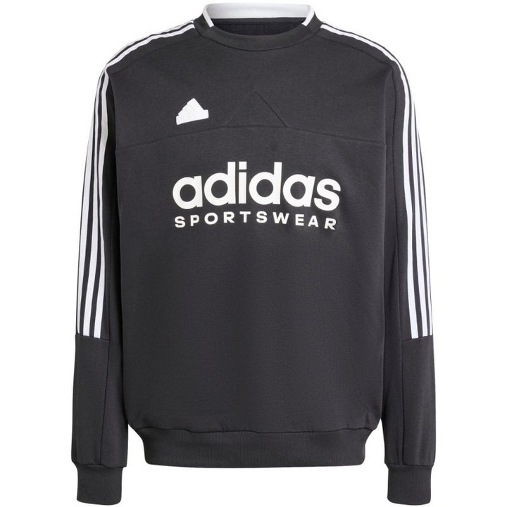 Bluza adidas House of Tiro Fleece, barbati, bumbac/poliester, negru, M