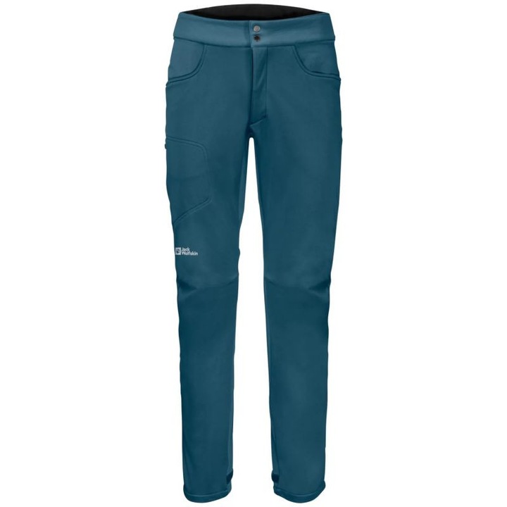 Pantaloni sport barbati Jack Wolfskin Morobbia, poliester, albastru
