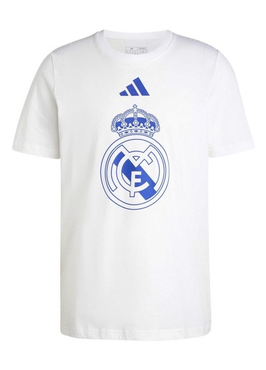 Férfi póló Real Madrid DNA, Adidas, pamut, fehér/kék, M INTL