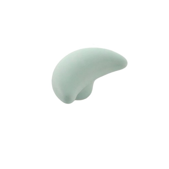 Maner tip buton din ceramica pentru dulap sau sertar, dimensiuni 3.1 x 3 x 6 cm, model Luna, culoarea verde, The Casius.®