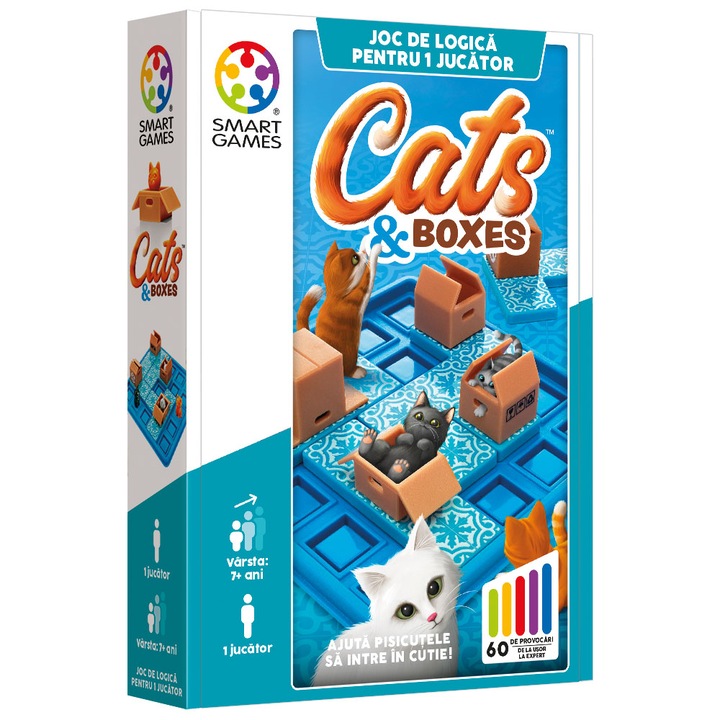 Joc Smart Games - Cats and Boxes, lb. romana