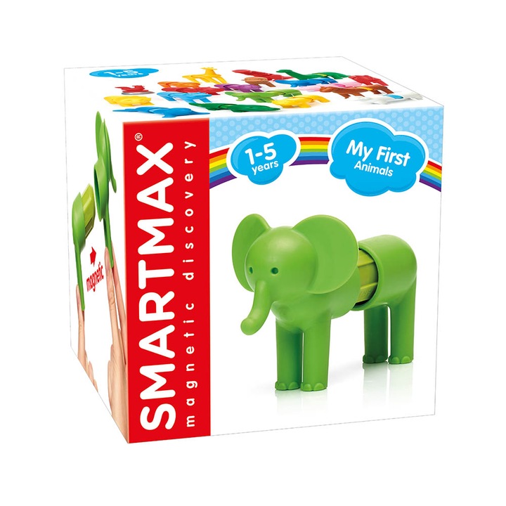 Joc magnetic Smart Max - My First Animals, Elefantul, 3 piese
