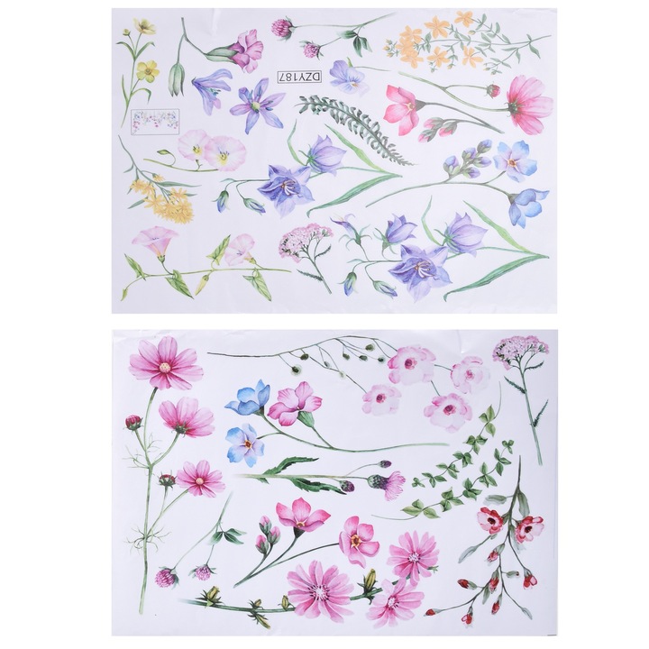 Jormftte PVC dekoratív matricák, többszínű, nappaliba, irodába, szett