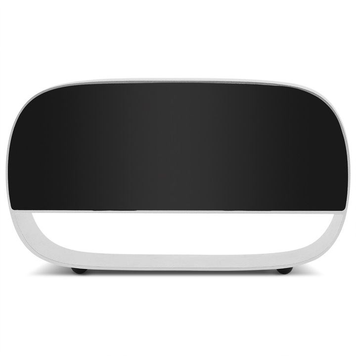 Jormftte dekoratív ébresztőóra digitális ébresztővel, nagy LED kijelzővel, 3 éjszakai fénnyel, szundi funkcióval, ezüst