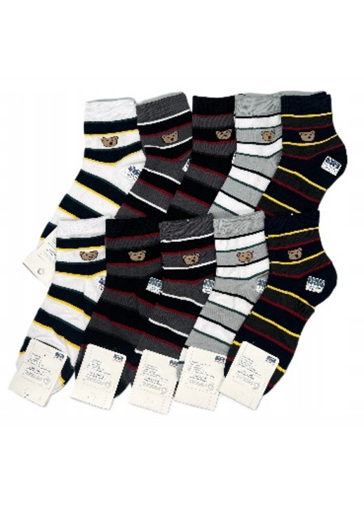 10 pár férfi zokni készlet, Pesail, Pamut, Többszínű