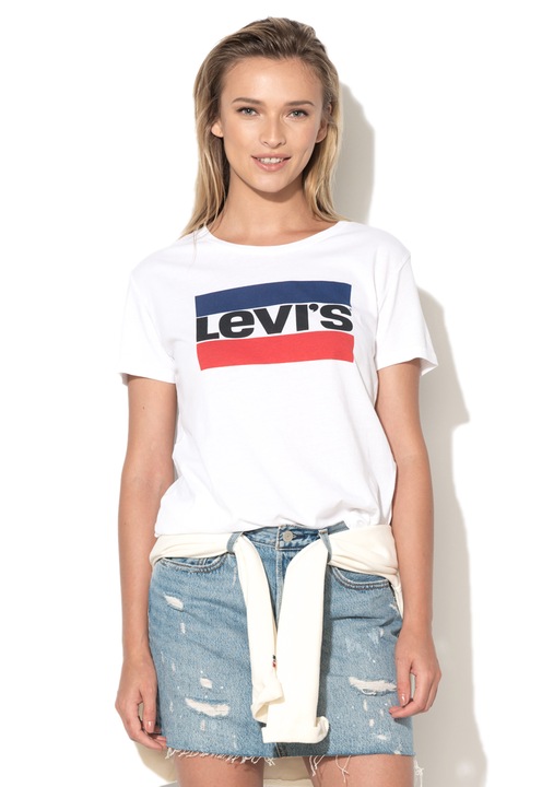 Levi's, Tricou alb cu imprimeu logo 17369-0297