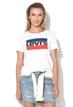 Levi's, Tricou alb cu imprimeu logo 17369-0297 Levi's, Tricou alb cu imprimeu logo 17369-0297