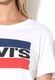 Levi's, Tricou alb cu imprimeu logo 17369-0297, Alb, M